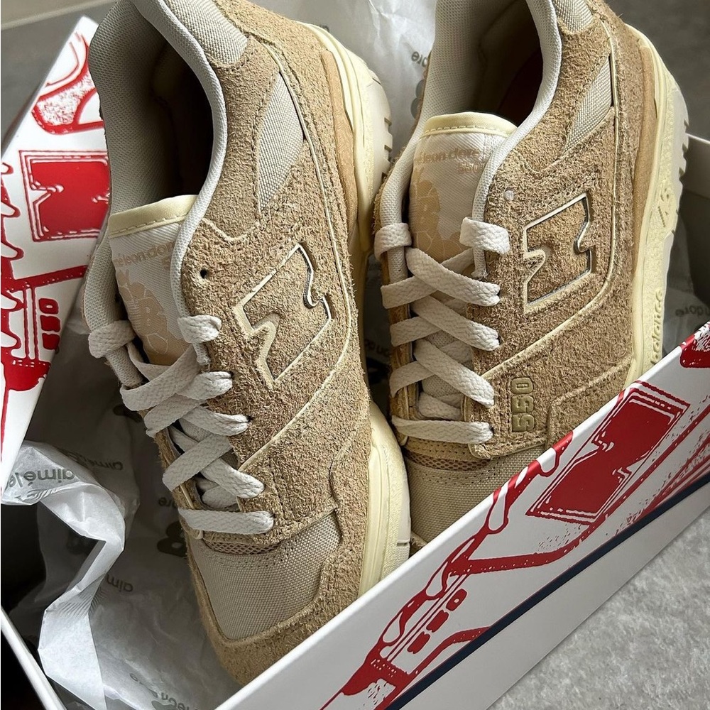 NWT Aime Leon Dore X New Balance 550 Suede Taupe Tab Sneakers Women’s Size 9